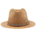 Walrus Hats Natural Raffia Straw Fedora Hat w/ Braided Band